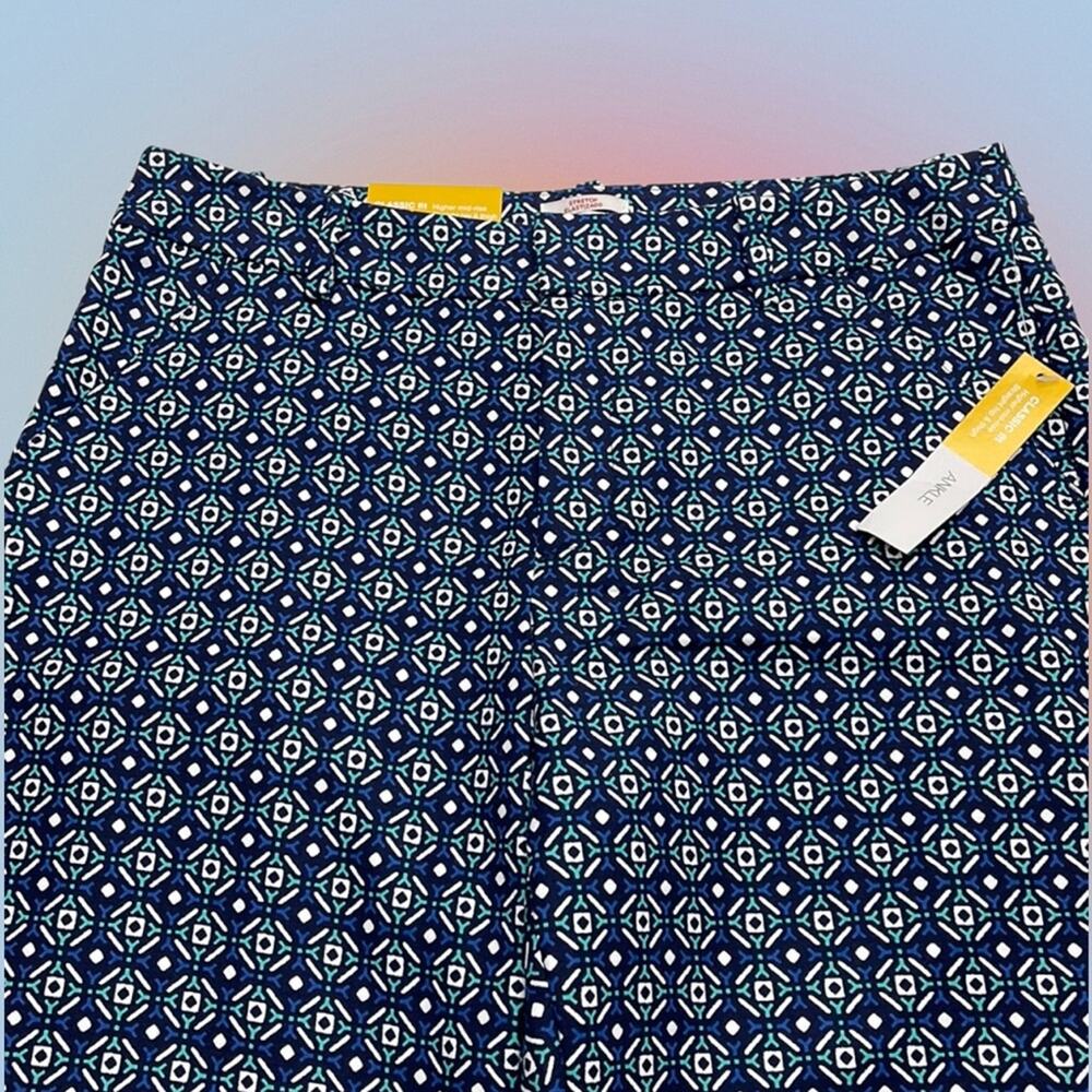 MERONA Women’s 10 Blue Print Ankle Pant